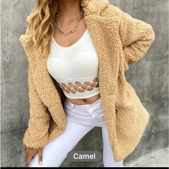 New double button Teddy jacket - Picture 4 of 7